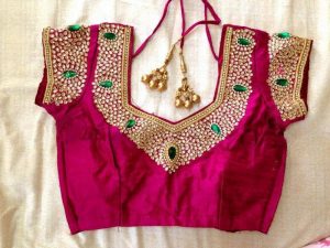 different indian blouse neck designs